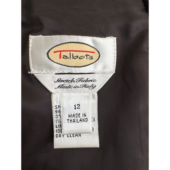 Talbots Womens chocolate Brown A-Line Pleated Wool Skirt Size 12 lined - Picture 4 of 5